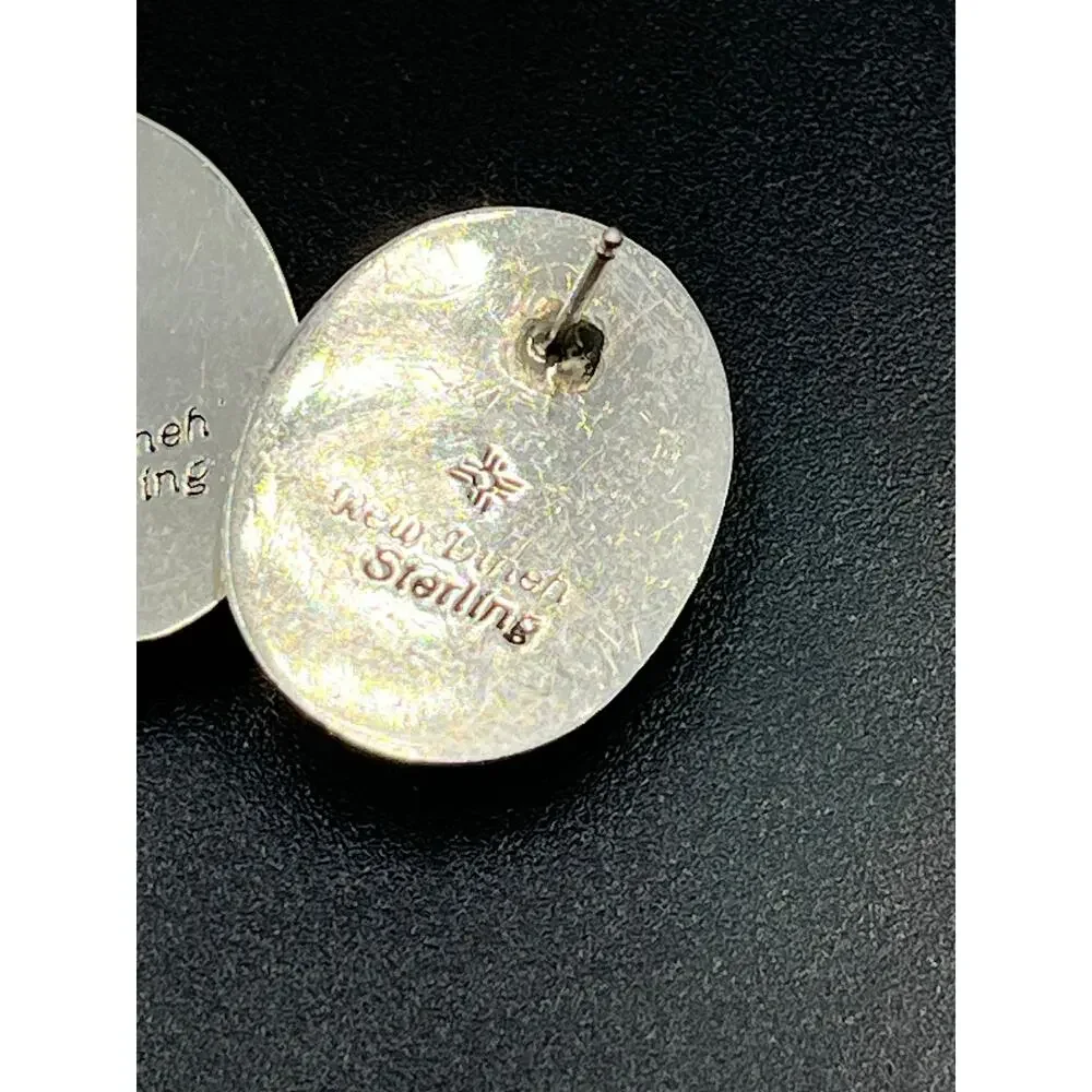 Rew Dinah‎ Richard Edward Wiley Sterling Silver Oval Mother of Pearl Earrings